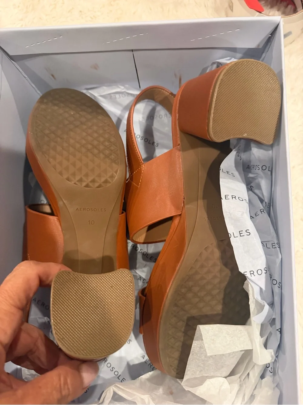 NIB Aeresoles Women’s Clay Canera Platform Sandals - Classic Block Heel